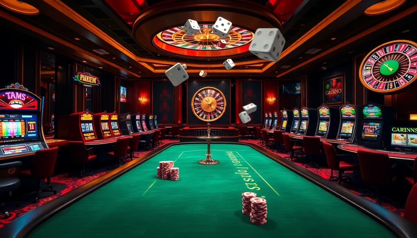 Gambler enjoying a thrilling moment at https://789winii.com/ with vibrant casino games and exciting atmosphere.