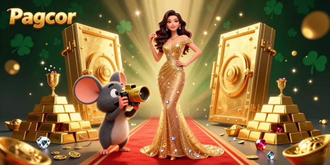 Experience exciting gameplay at Pagcor's online casino with vibrant 3D characters celebrating a jackpot.