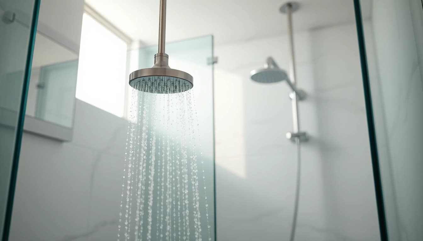 Experience elegant showers au in a luxurious modern bathroom featuring sleek design and sophisticated fixtures.