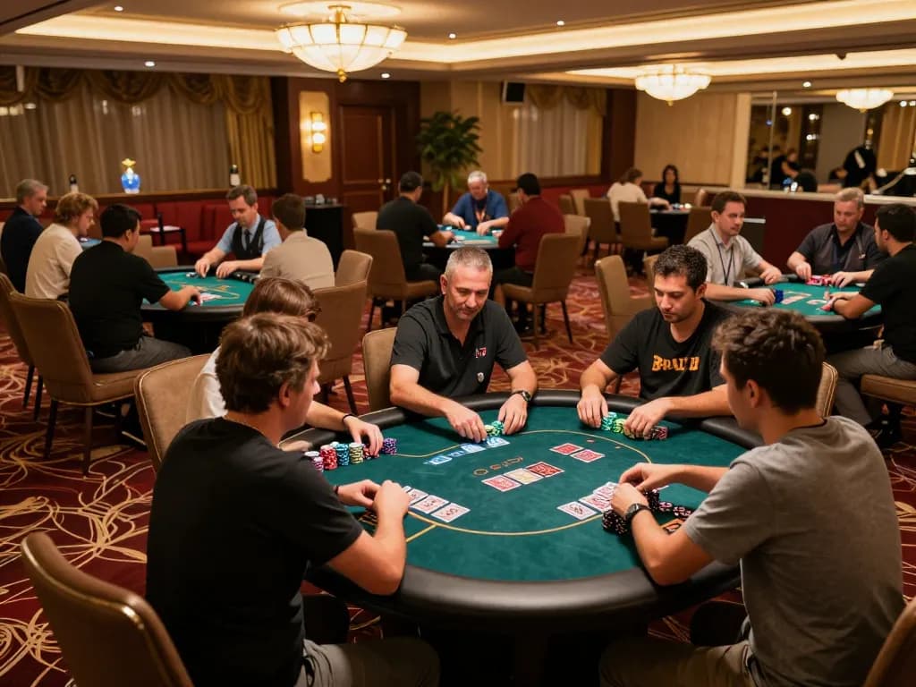Players enjoying high-stakes poker at SC88 casino with vibrant atmosphere and engaging gameplay