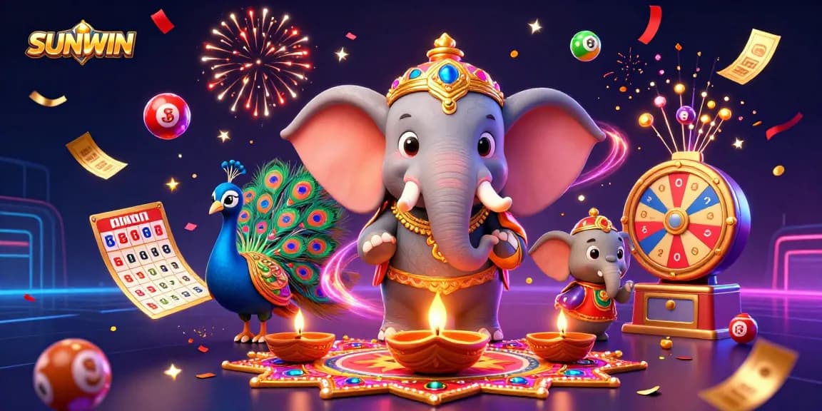 SUNWIN entertains players with vibrant casino gaming visuals featuring lucky lottery elements.
