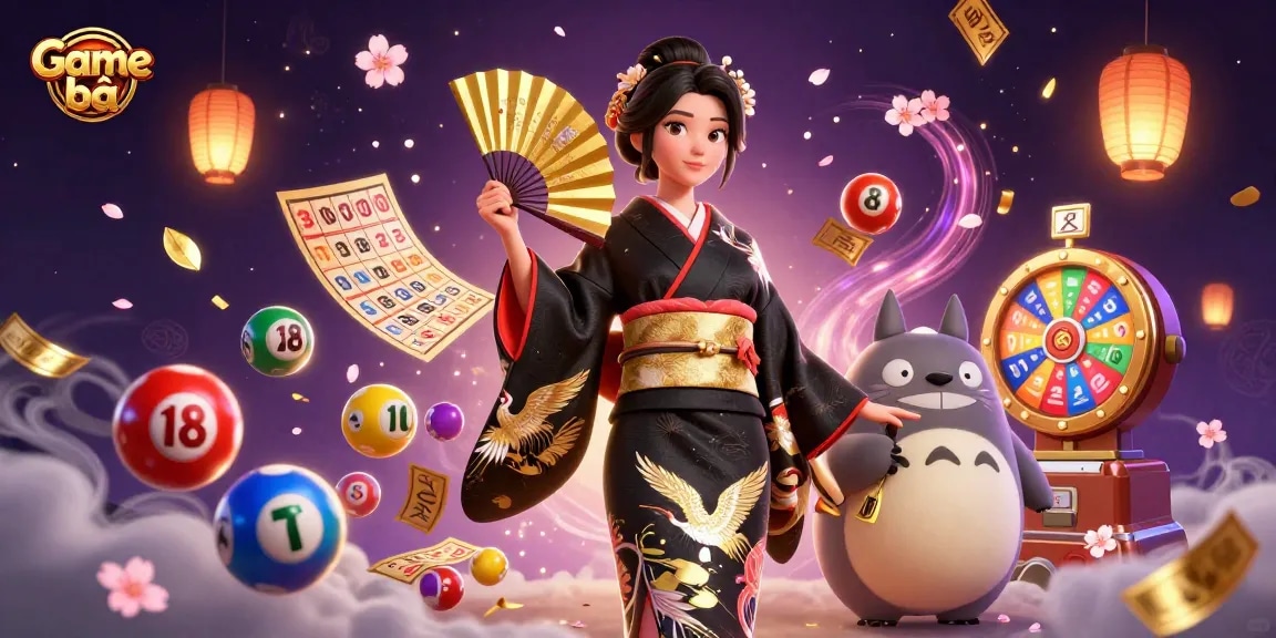 Experience the thrill of Game bài with vibrant lottery elements and enchanting characters.