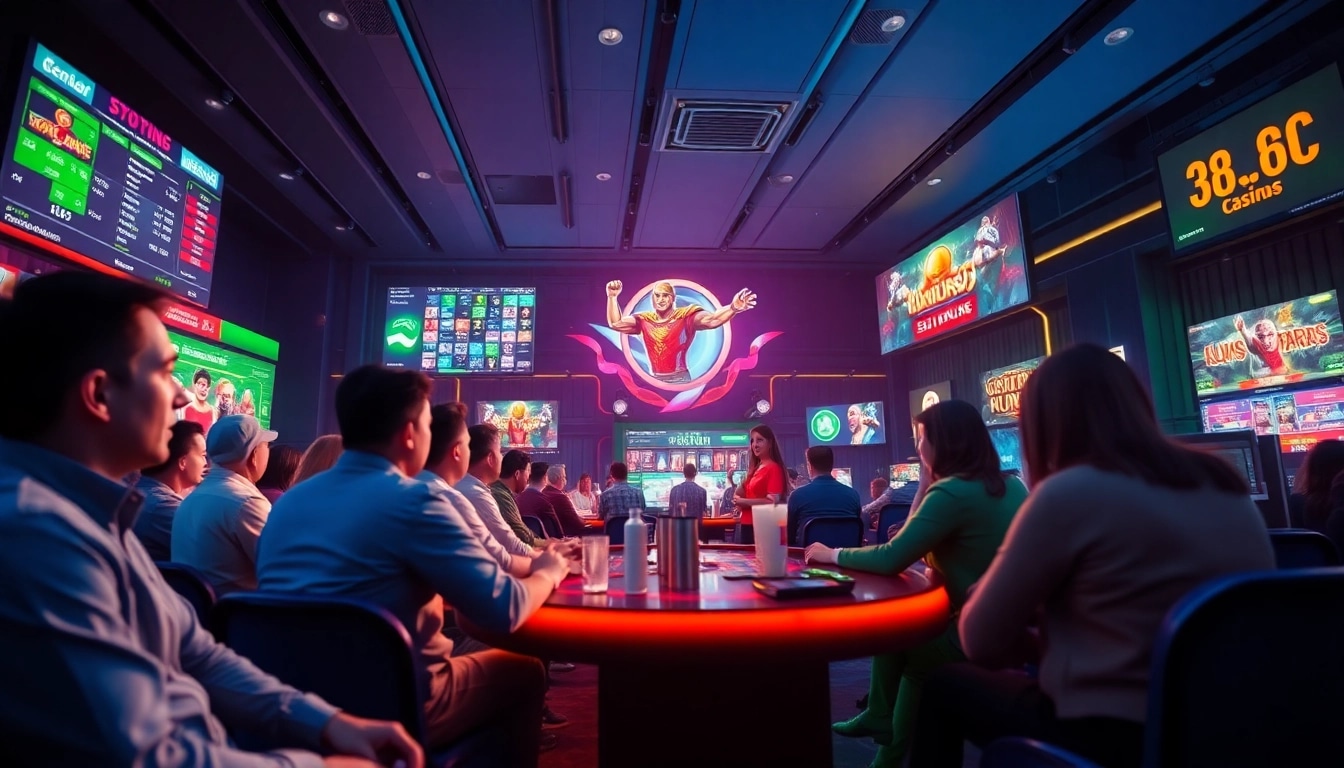 Exciting online gambling scene at new88go.com, featuring diverse players engaging in dynamic gaming activities.