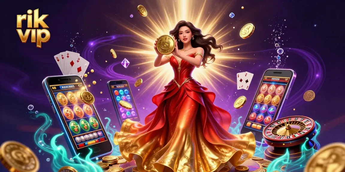 Engage in thrilling gaming at rik vip with golden coins raining and immersive slot games.