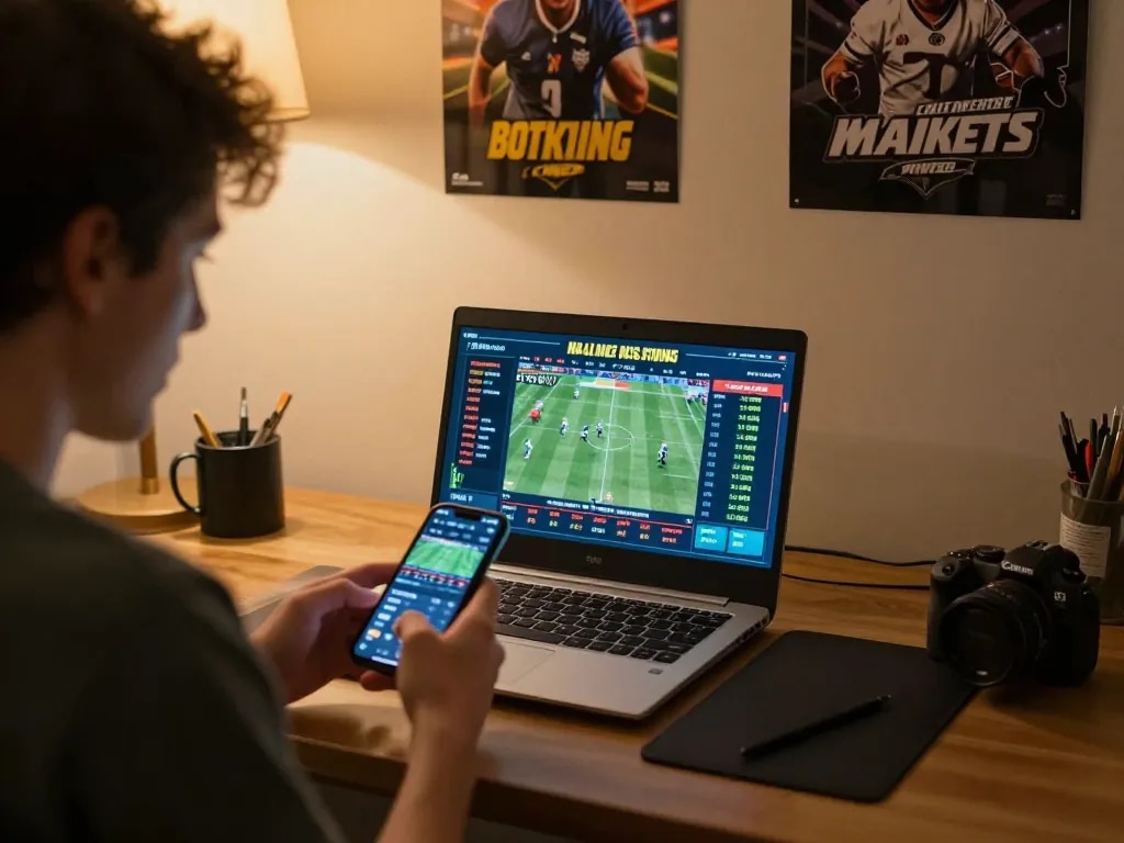 Place bets in real-time on NK88's platform, showcasing an engaging online sports betting experience.