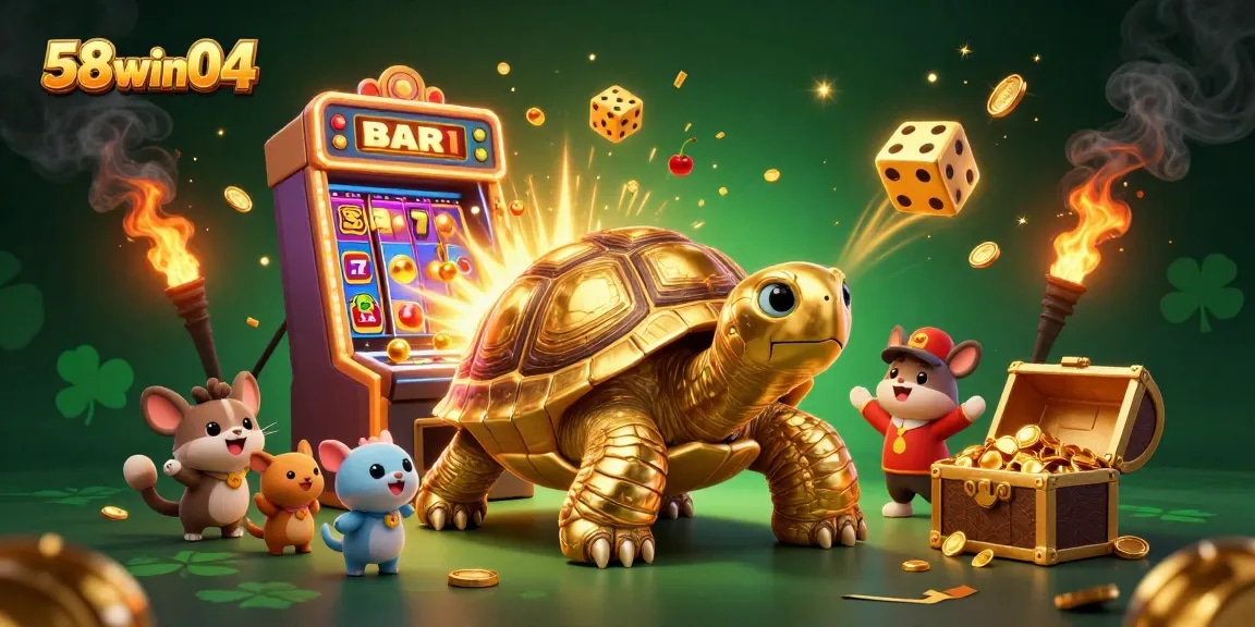 Experience thrilling gameplay at 58win04 with a jackpot explosion of coins and exciting slot machine action.
