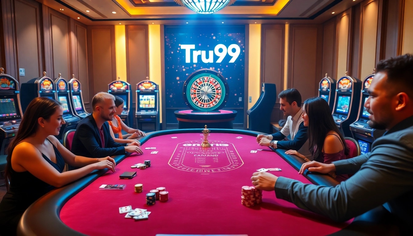ผู้เล่น Tru99 เพลิดเพลินกับเกมบาคาร่าแบบไดนามิกบนโต๊ะคาสิโนหรูหรา