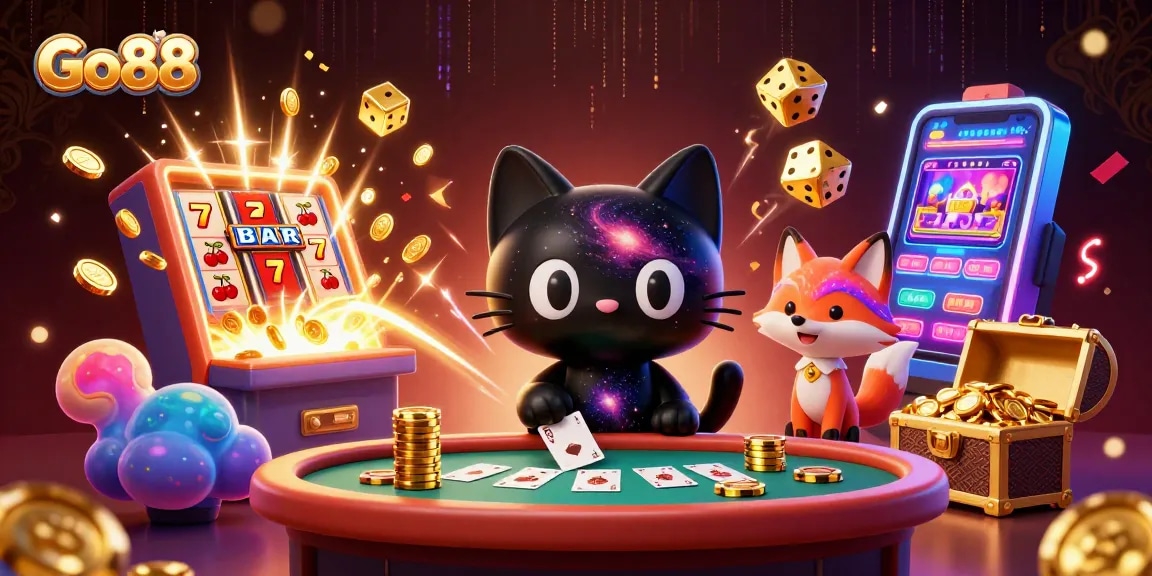 Go88 invites players to engage in thrilling online casino experiences with rainbow creatures and explosive jackpots.