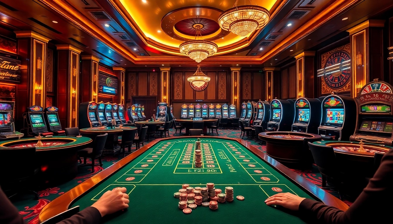 G28 casino scene showcasing players enjoying Baccarat and Roulette in a luxurious setting.