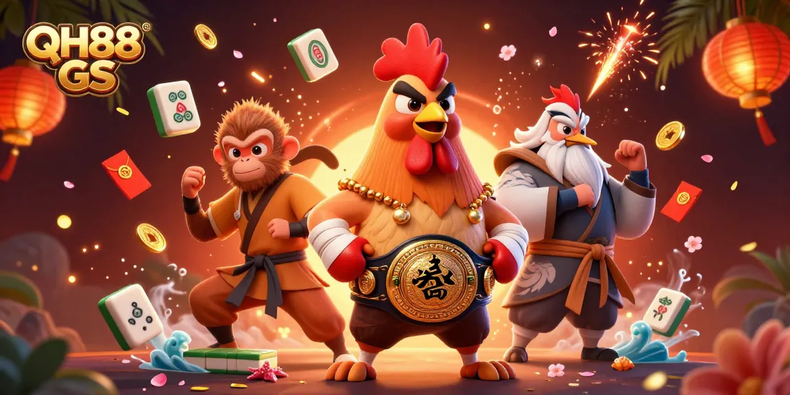 Experience QH88 GS with a vibrant 3D casino scene featuring dynamic characters and game elements.
