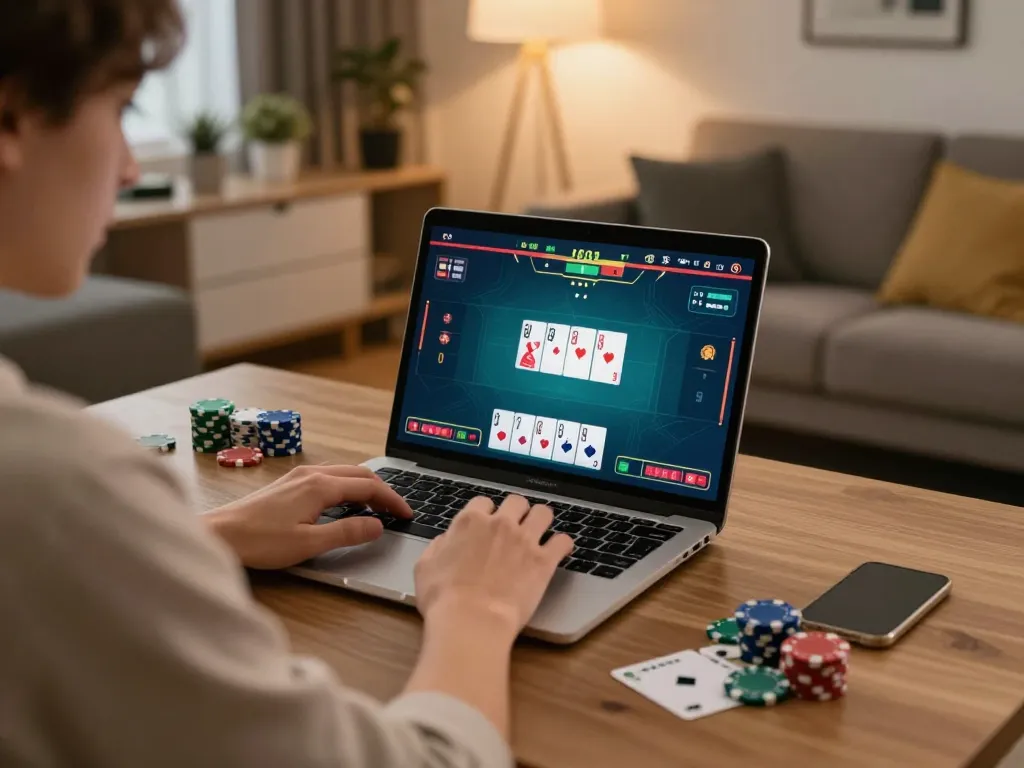 Engaging online gambling experience with shbet as players place bets at home