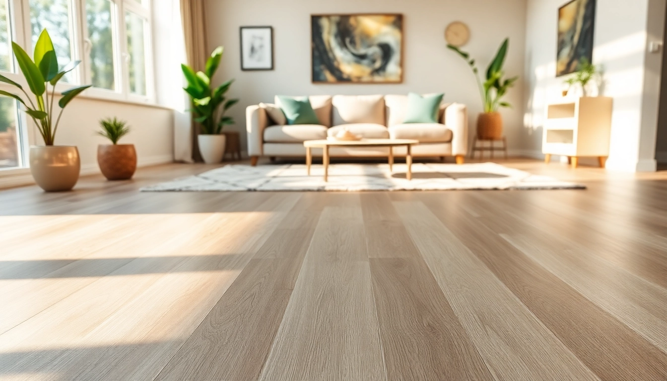 Enhance your home with waterproof vinyl flooring featuring a smooth texture and modern design.