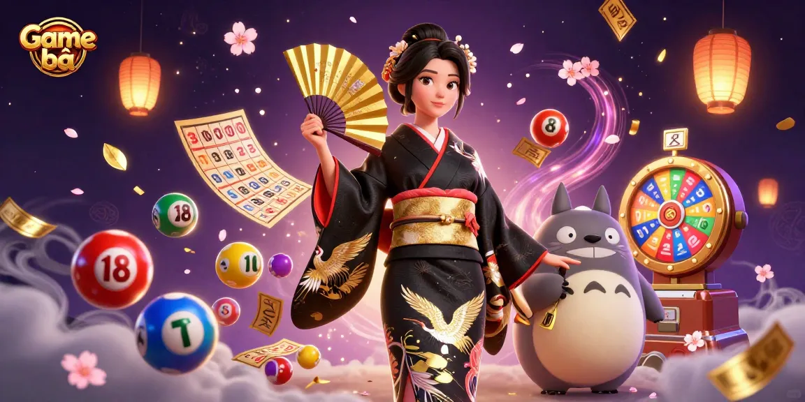 Experience the thrill of Game bài with vibrant lottery elements and enchanting characters.