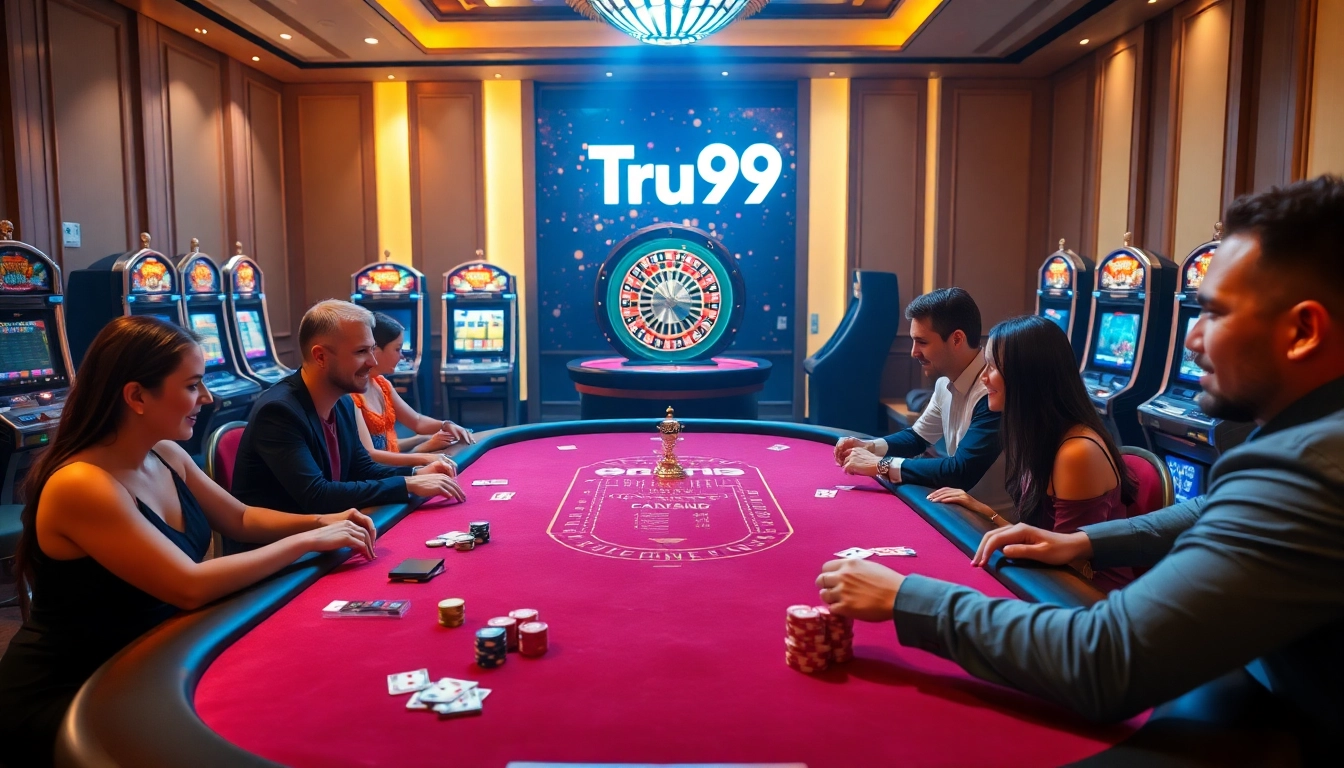 ผู้เล่น Tru99 เพลิดเพลินกับเกมบาคาร่าแบบไดนามิกบนโต๊ะคาสิโนหรูหรา