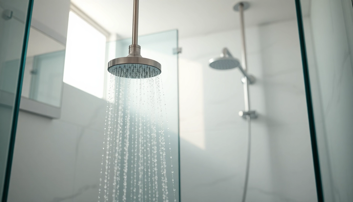 Experience elegant showers au in a luxurious modern bathroom featuring sleek design and sophisticated fixtures.