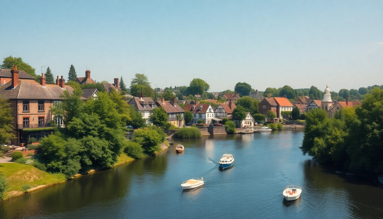 Scenic view of Thames Ditton highlighting the tranquil river and picturesque village charm.