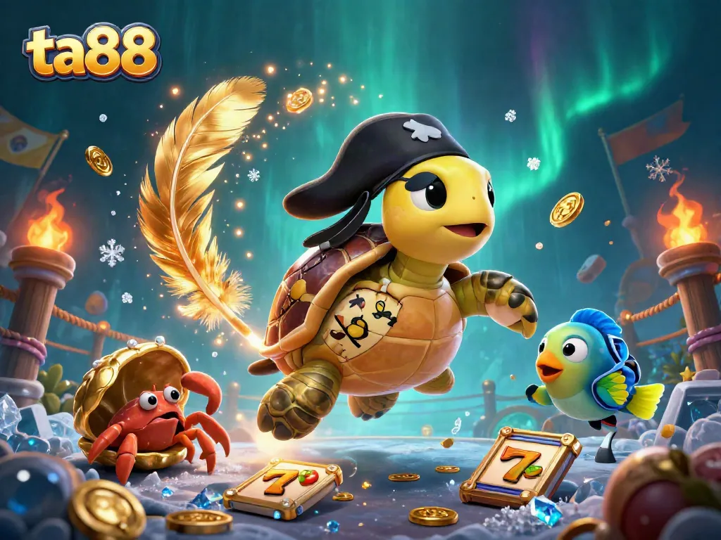 Engage in thrilling slots with ta88 as the pirate turtle and friends uncover hidden treasures.