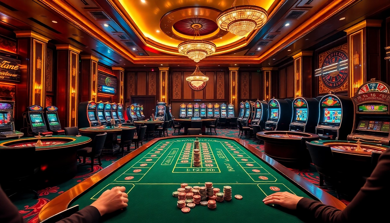 G28 casino scene showcasing players enjoying Baccarat and Roulette in a luxurious setting.