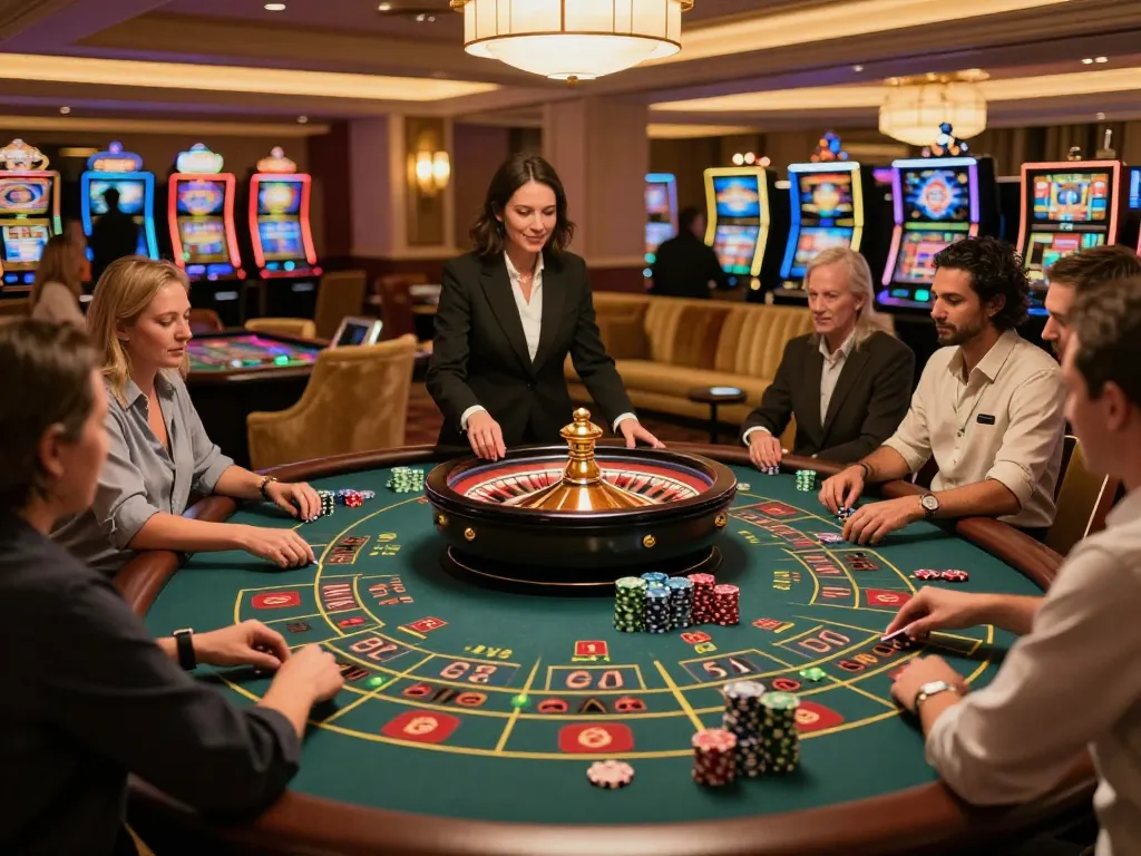 Engaging roulette gameplay at shbet com casino scene with vibrant chips and players in excitement