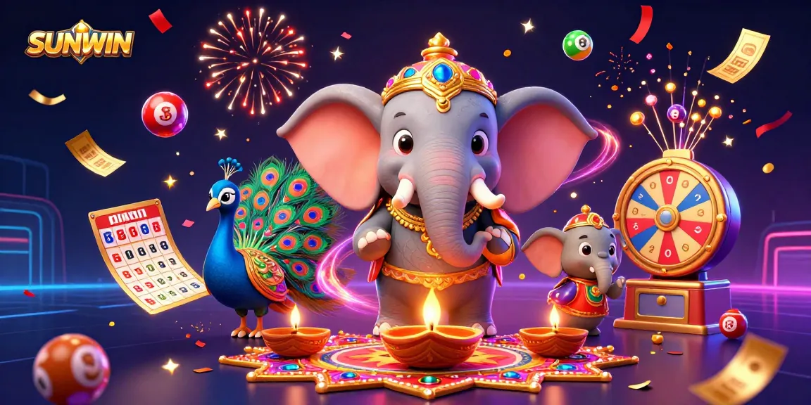 SUNWIN entertains players with vibrant casino gaming visuals featuring lucky lottery elements.