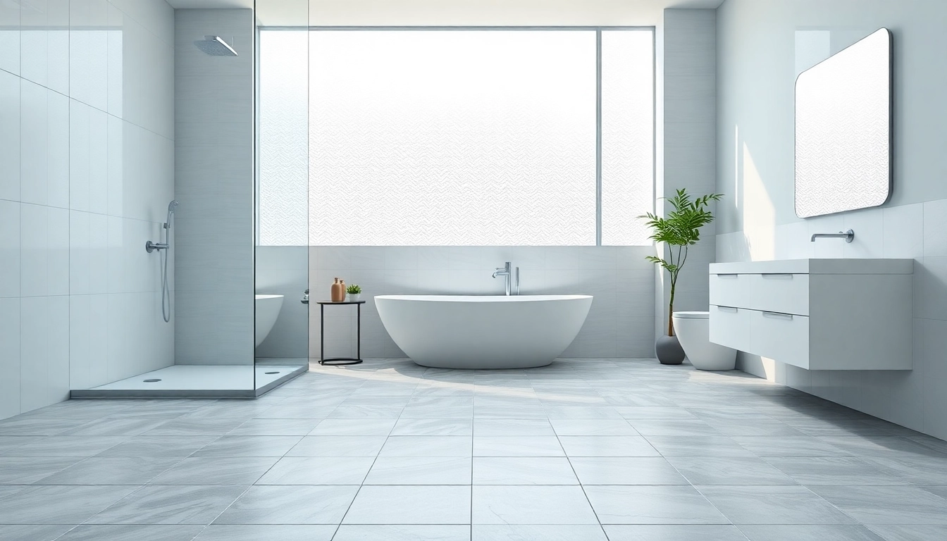 Admiring elegant shower bases in a stylish bathroom that highlight modern design and functionality.