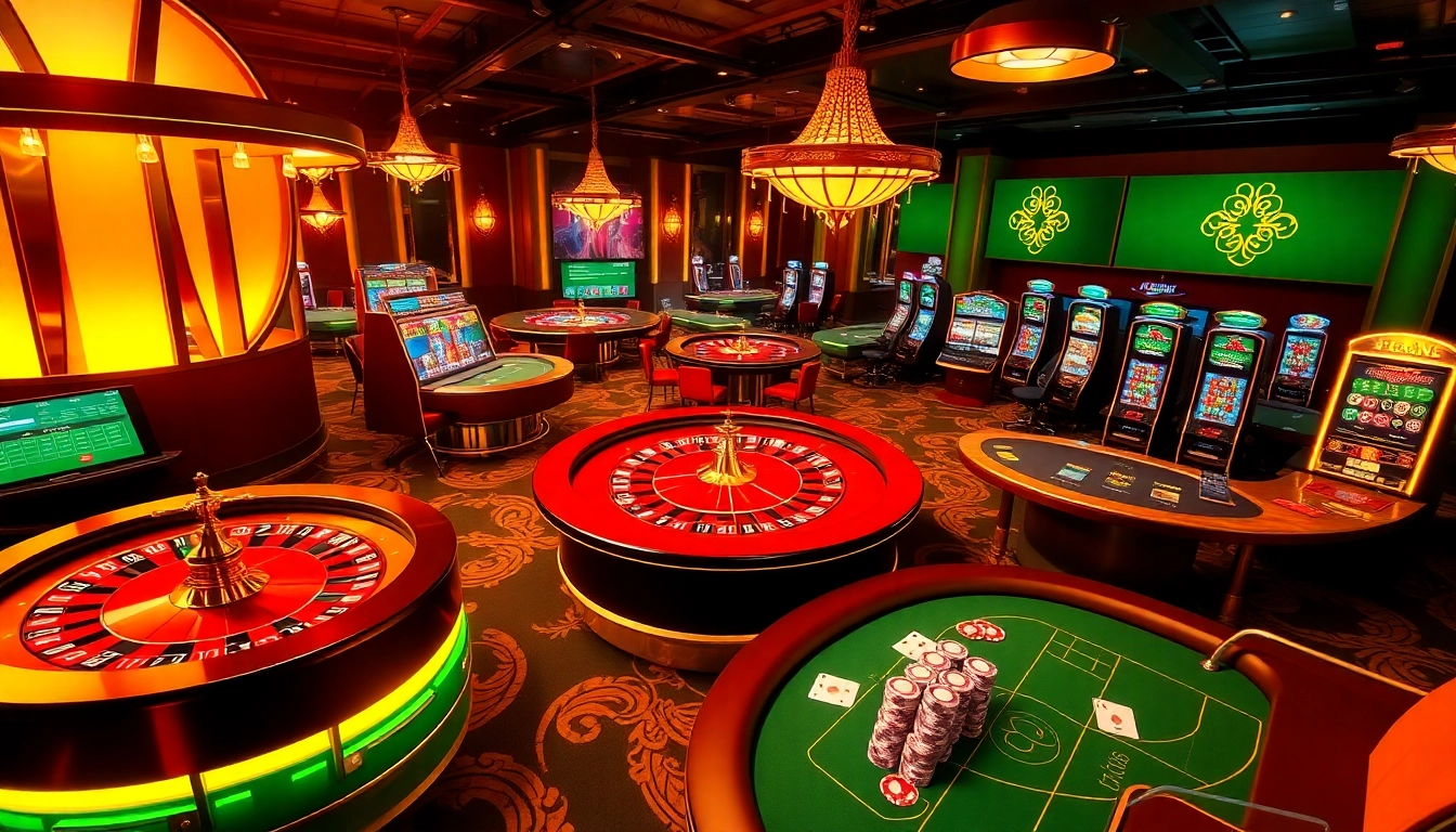 Experience the thrill of online gambling at https://789p7.io/ with dynamic casino visuals showcasing poker tables and slot machines.