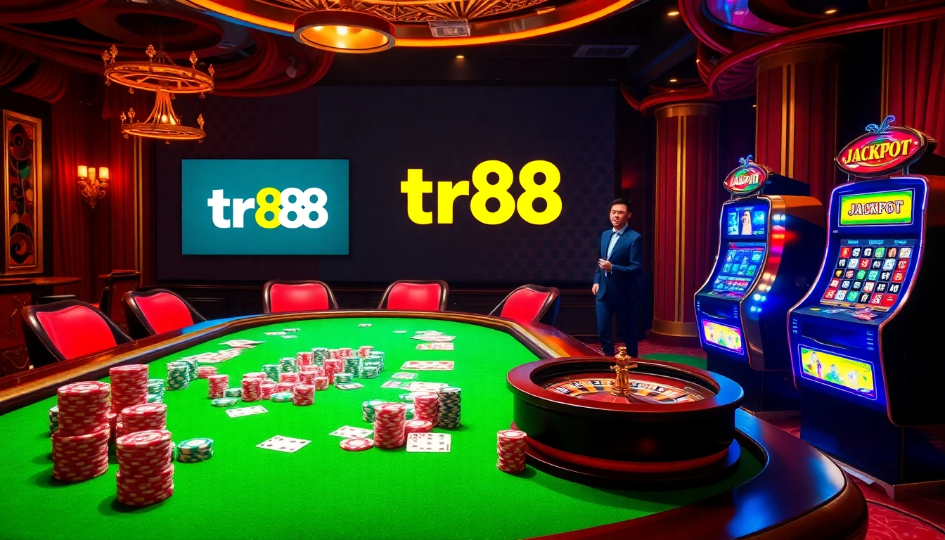 Experience the excitement of gambling at tr88 with vibrant tables and thrilling game elements.