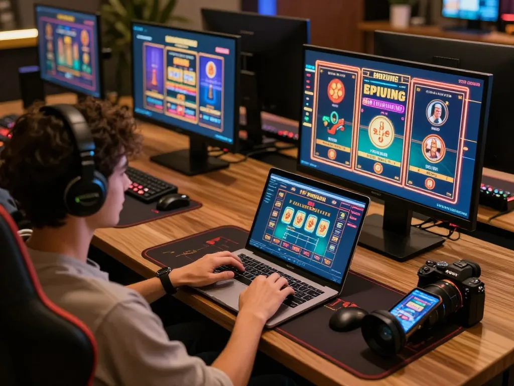 Experience thrilling online gaming at vin88 com with immersive live dealer tables and engaging slots on multiple screens.