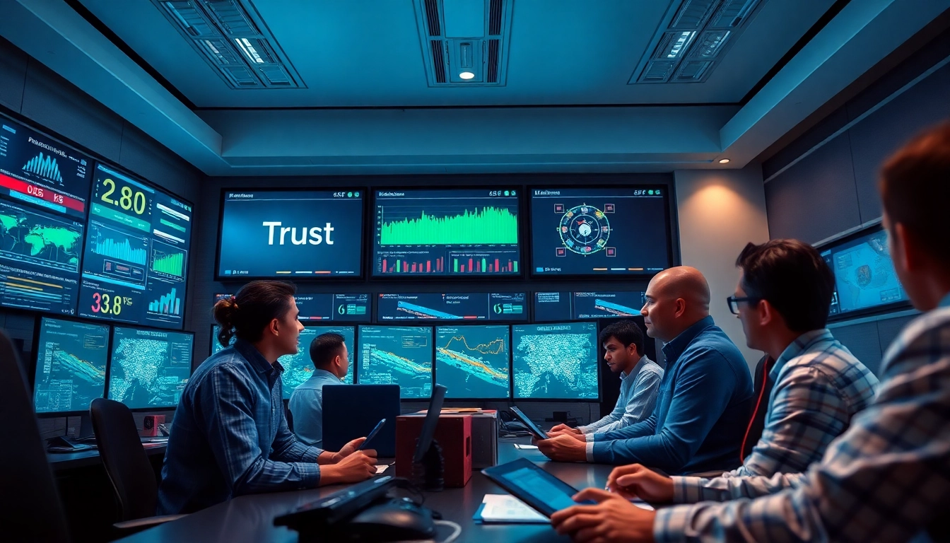 Real-time traceability software showcased in a modern logistics control room with diverse professionals analyzing data.