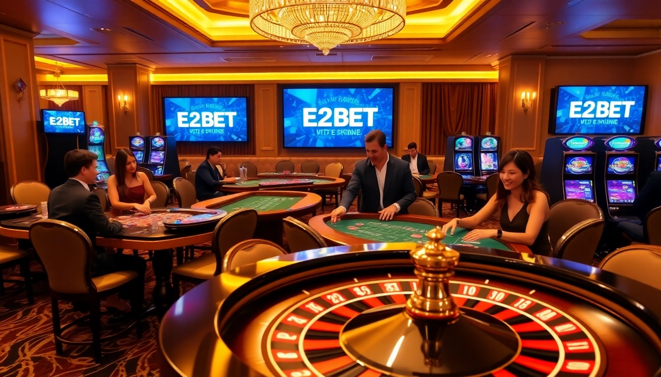 Experience the excitement of E2BET VIP with high-stakes gaming at luxurious tables.