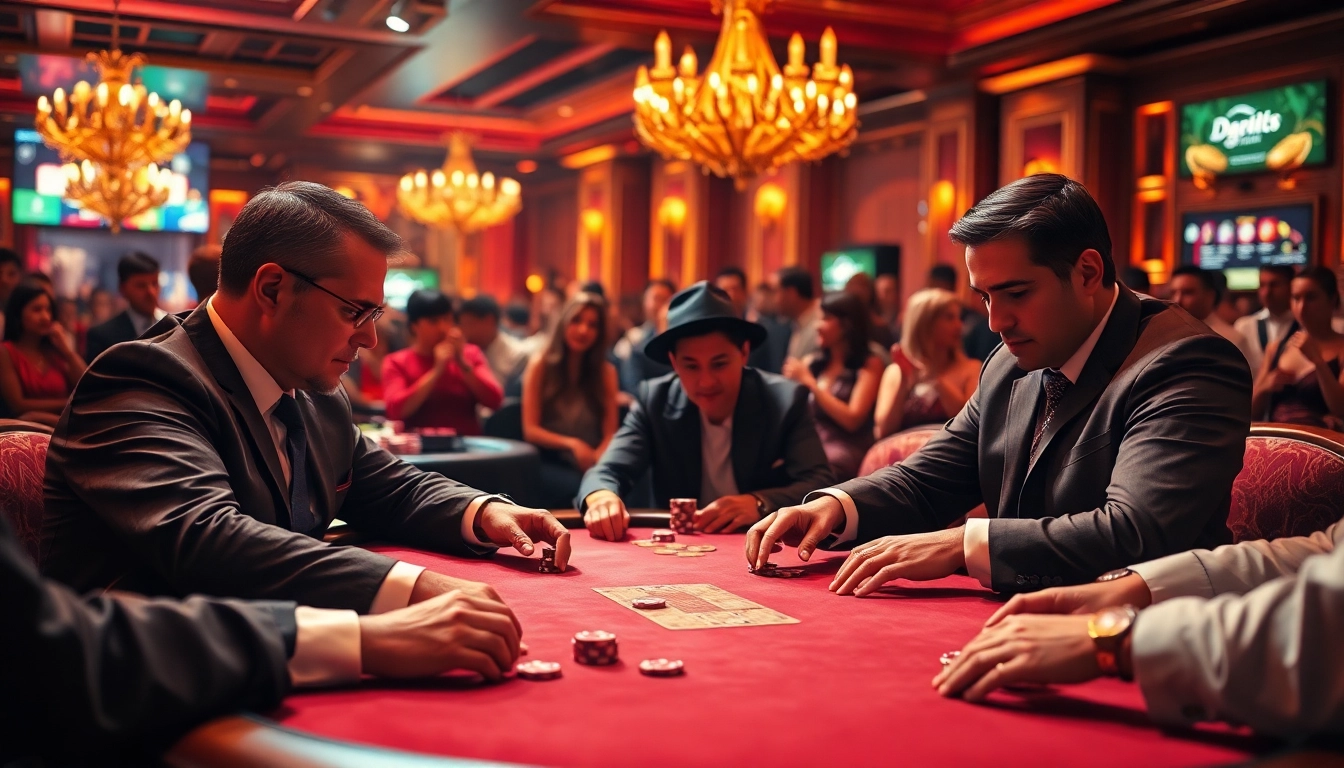 uk88 bị sập analysis during an exciting poker game in a luxurious casino setting.