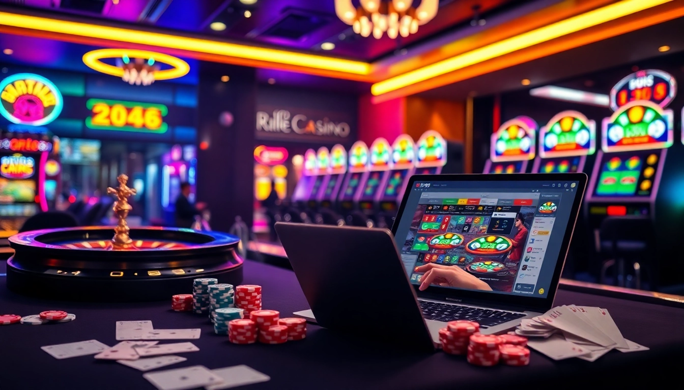 Engage with the exciting RR88 casino platform through an immersive online gambling experience featuring vibrant games.