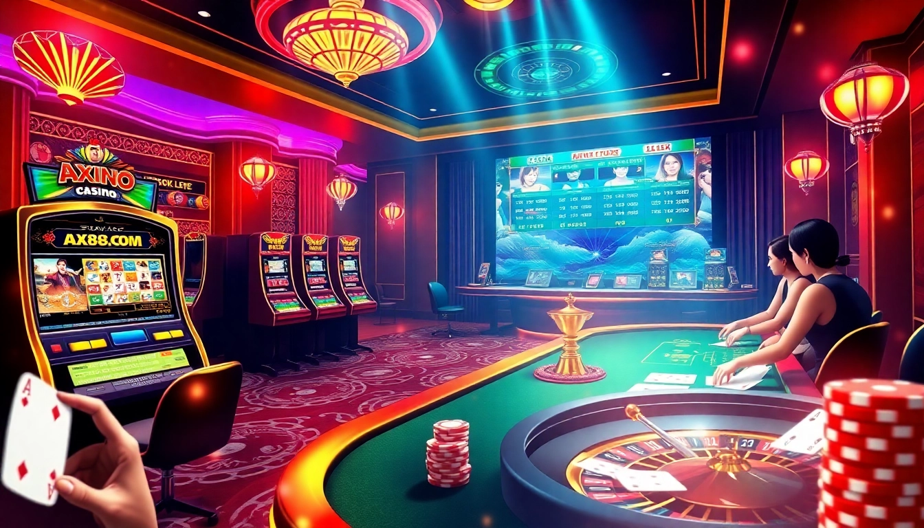 Engaging players betting at an exciting casino atmosphere featuring ax88.com