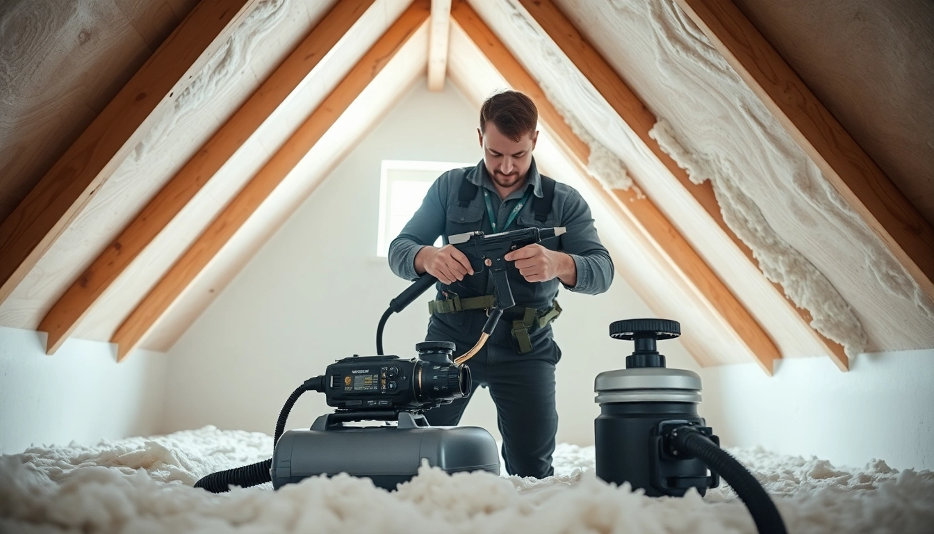 loft spray foam removal service by a professional technician safely extracting insulation materials