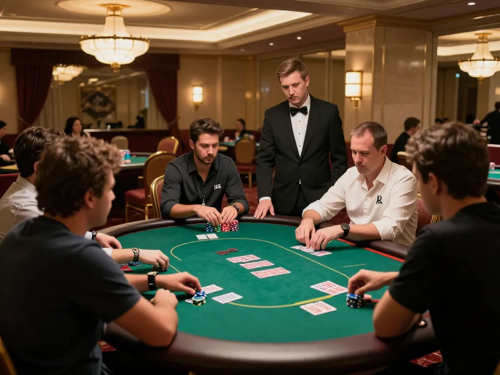 Engaged players showcasing strategies at SC88 COM poker tables in a vibrant casino.